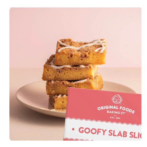 Goofy Slab Cinna Bun Blondie  sliced Pre -Cut 28pc 1.6kg