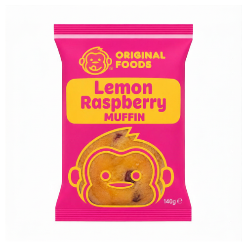 Original Foods Lemon & Raspberry Mega Muffin 140g x12 CTN