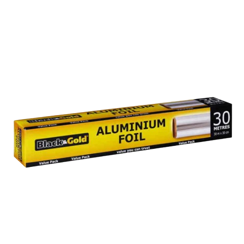 Black & Gold Aluminum Foil 30mx30cm x24