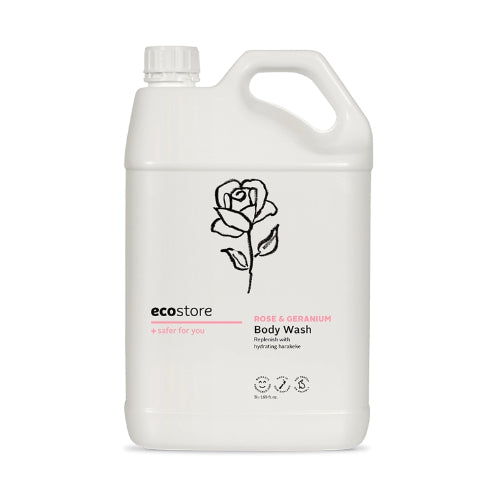 ECO STORE Rose & Geranium Body Wash Bulk 5L