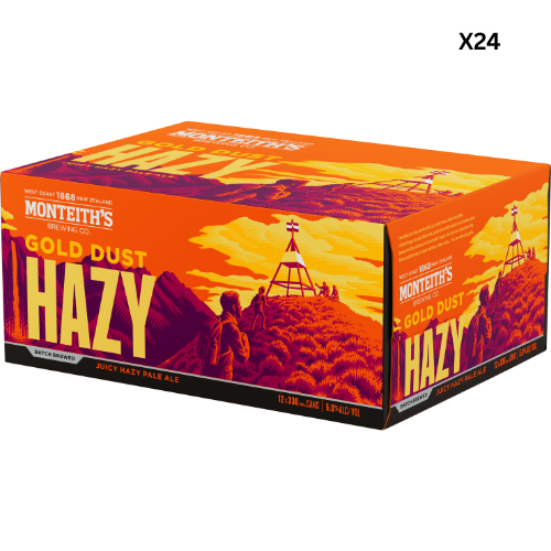 Monteith's Gold Dust Hazy 330ml (4 x 6 pack - 24 cans)
