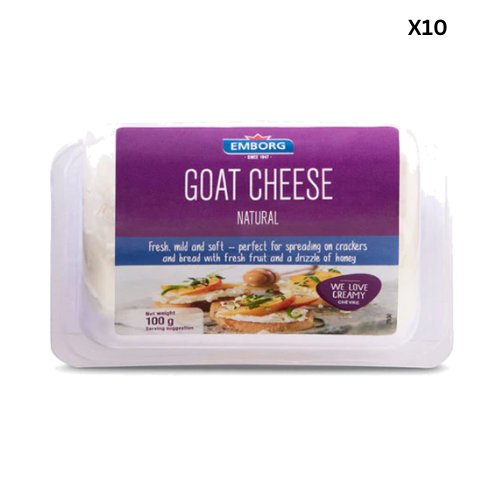 Emborg French Goat Cheese Natural 100g x10