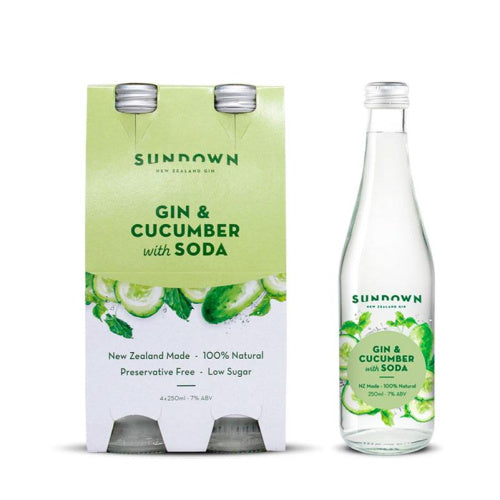 Sundown Gin Cucumber Soda 7% 250ml Btl (6x4x250ml)