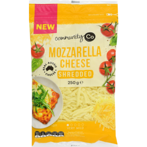 Community Co Mozzarella Shredded Cheese 250g x14