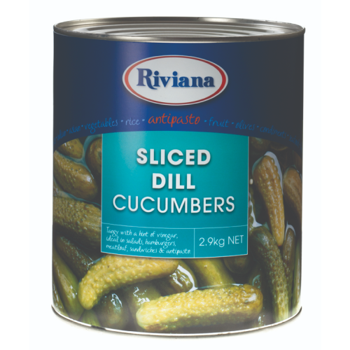 Riviana sliced dill cucumber 2.9kg x 3