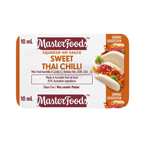 Master Foods- Sweet Thai Chilli Squeeze-100 x 10 gm CTN