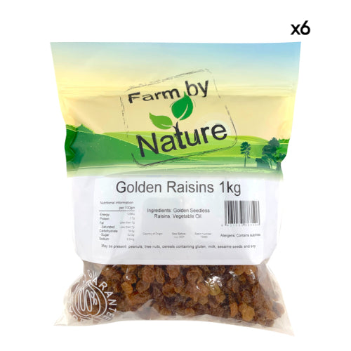 Farm by Nature Raisins (Golden) 1kg x6