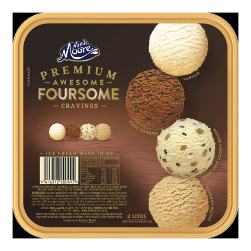 Much Moore Premium Ice Cream Foursome Cravings 2L