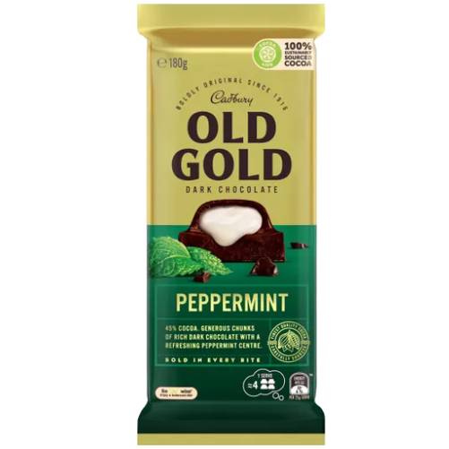 Cadbury Old Gold Dark Chocolate Peppermint 180g x 15