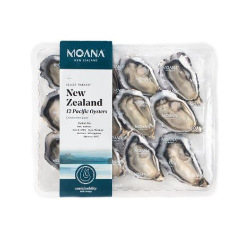 Pacific Oysters (Half Shell/ 75- 90mm) (4x30piece trays)