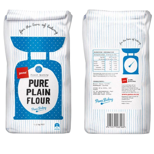 Pams Flour Pure Plain 1.5kg x10