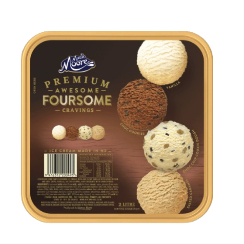 Much Moore Premium Ice Cream Foursome Cravings 2L