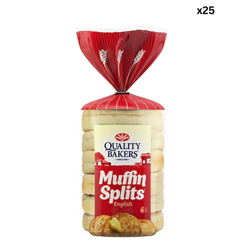 Quality Bakers English Muffin Splits (6 Per/ Pack) x 25