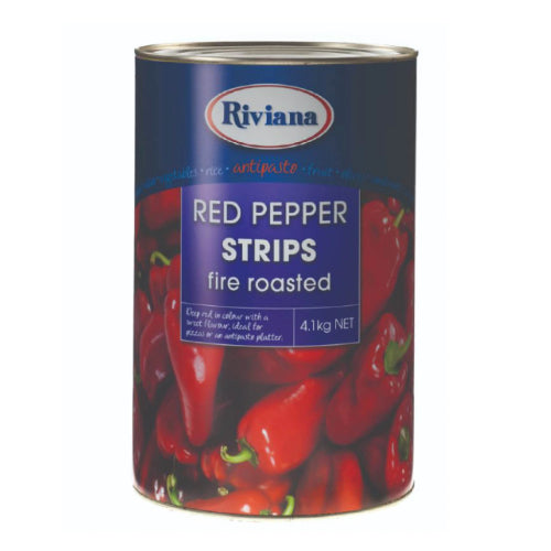 Riviana Fire roasted red pepper strips 4.1kg x 3