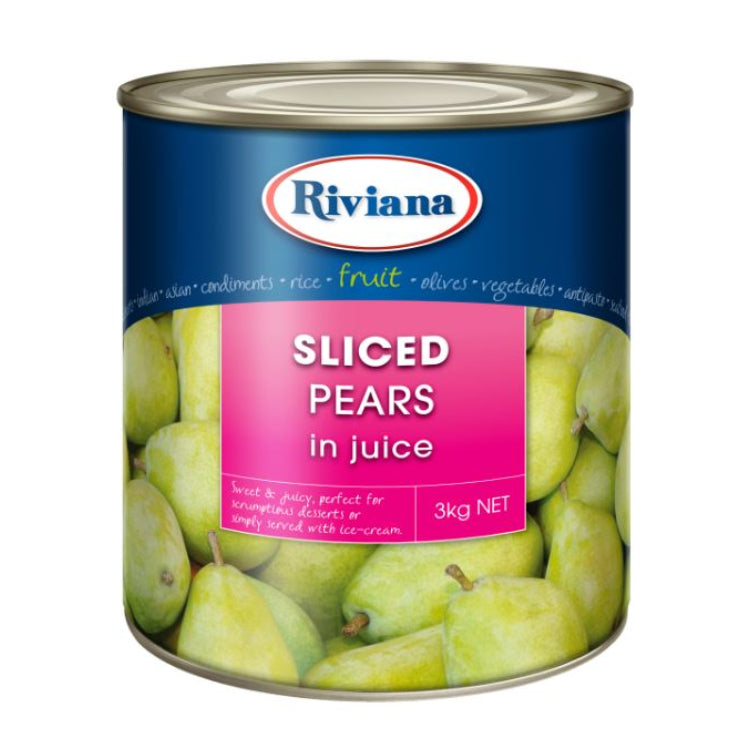Riviana Sliced Pears in Juice 3Kg x3