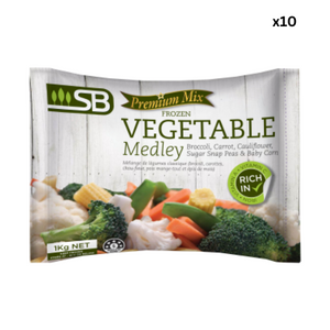 SB Premium Vege Mix (Carrot, Cauliflower, Broccoli, Sugar Snap Peas, Baby Corn) 1kg x 10