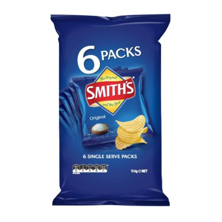Smiths Potato Chips Original 6Pack 114g