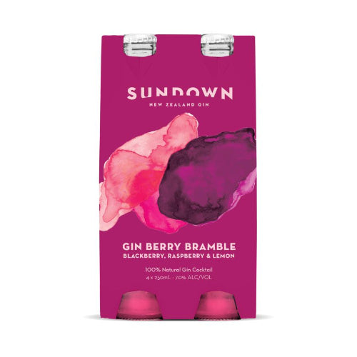 Sundown Gin Berry Bramble 250ml (4x250ml)