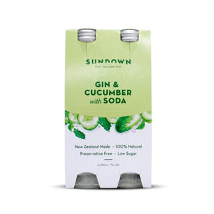 Sundown Gin Cucumber Soda 7% 250ml Btl (4x250ml)