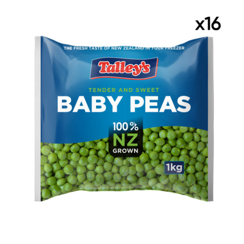 Talleys Frozen Baby Peas 1kg x16