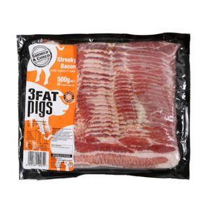 3 Fat Pigs Streaky Bacon (1kg Pack)