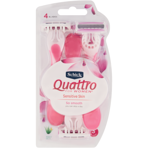 Schick Quattro for Women Disposable Sensitive Skin 3s