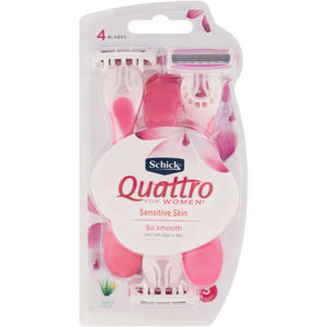 Schick Quattro for Women Disposable Sensitive Skin 3s