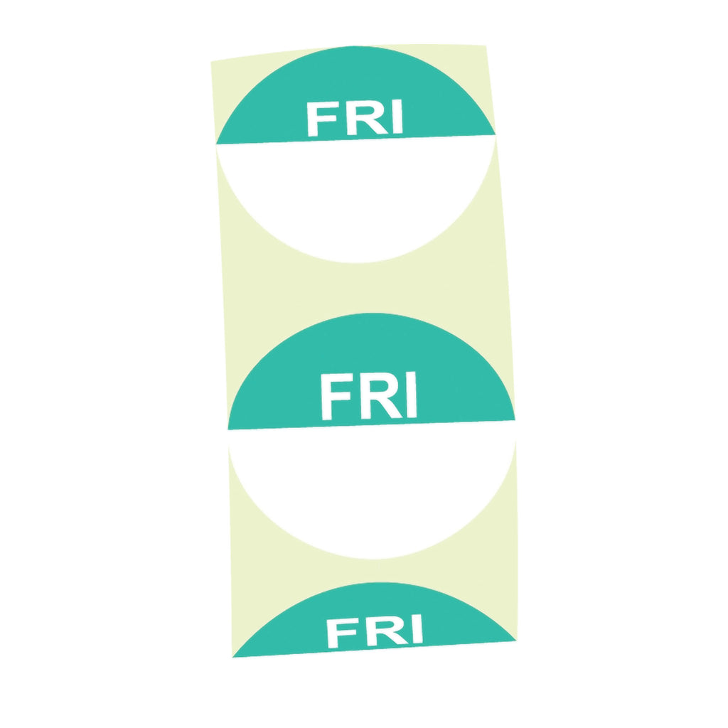 Day Label (Friday/ Green) (1000 Per/ Carton)