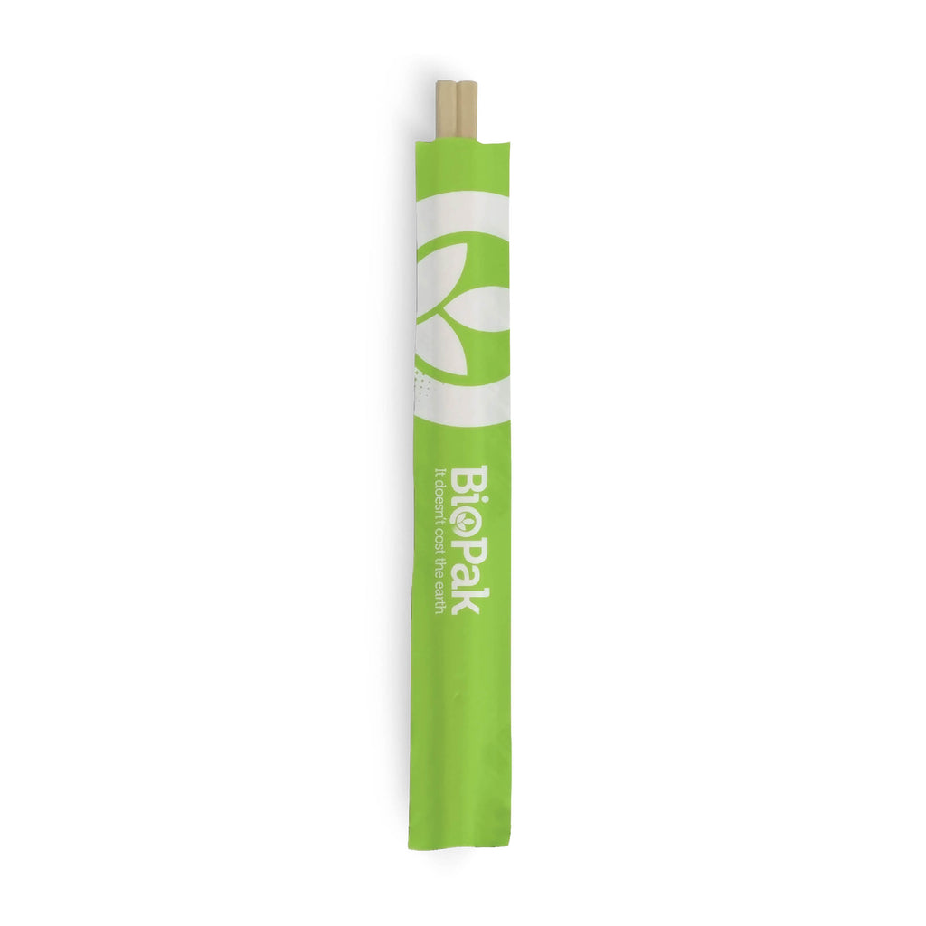 BioPak Wooden BioCutlery Chopsticks (100 Per/ Pack)