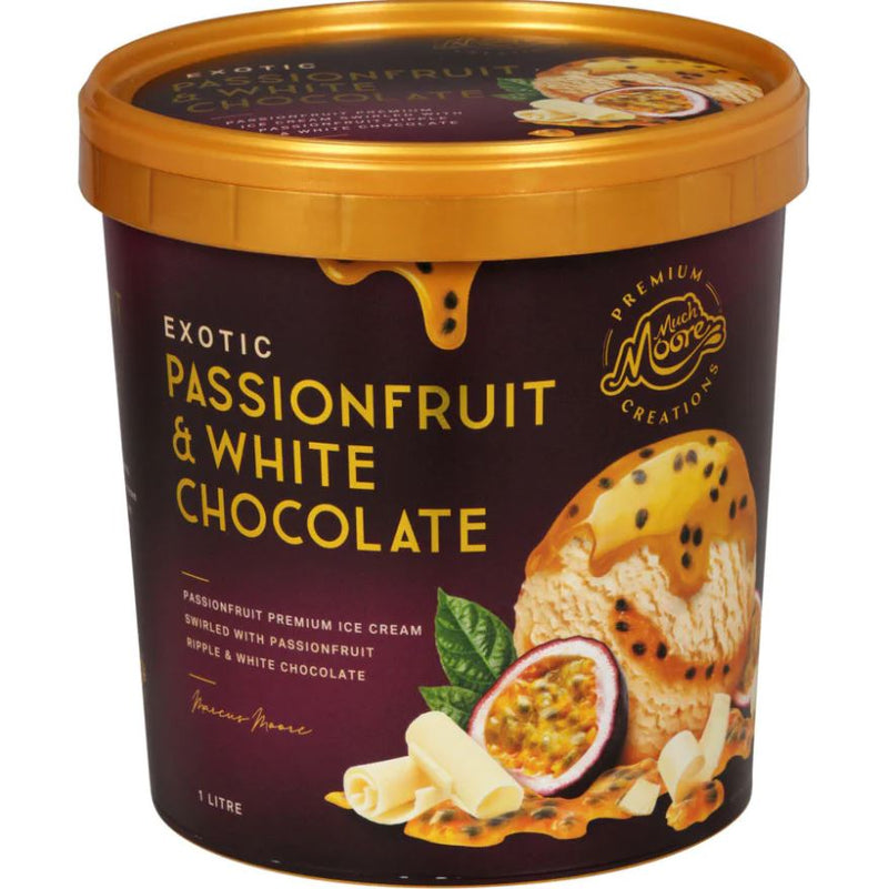 Creations Premium Ice Cream Passionfruit & White Chocolate 1L