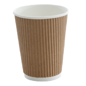 Dimpled Hot Beverage T/A Cup (Small (115ml) / Brown) (50 Per/ Sleeve)