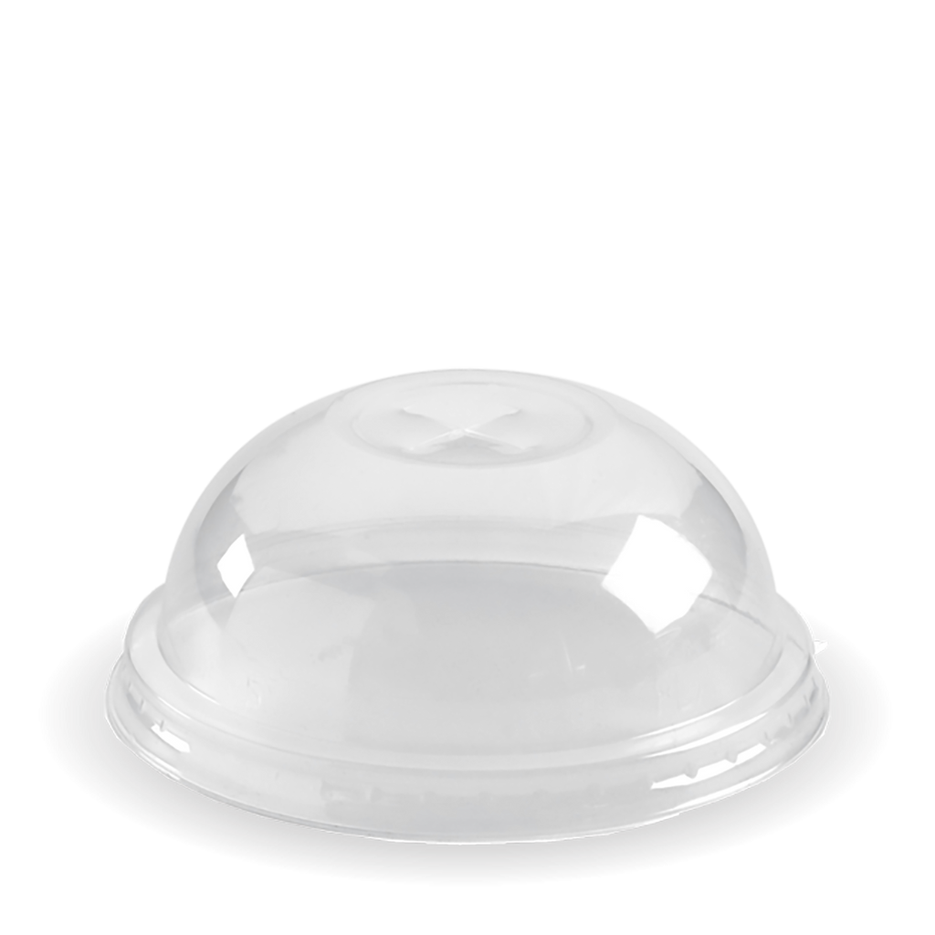 BioPak Domed Lid For Clear Cups (100 Per/ Sleeve)