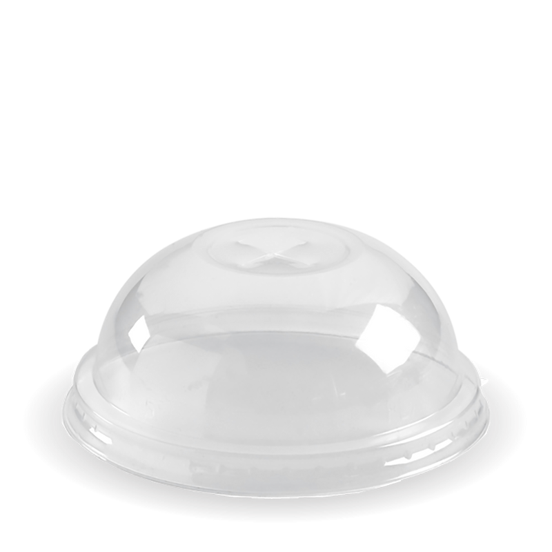BioPak Domed Lid For Clear Cups (100 Per/ Sleeve)