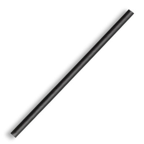 BioPak 'FSC' Paper Straws (Black/ Regular) (250 Per/ Sleeve)
