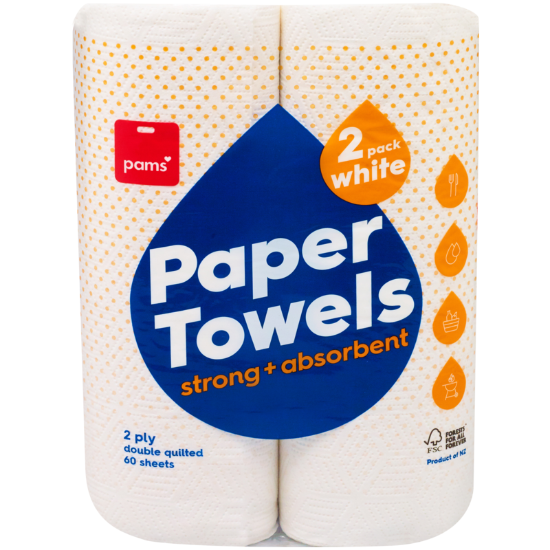 PAPER TOWEL TALL 2PLY WHITE X4