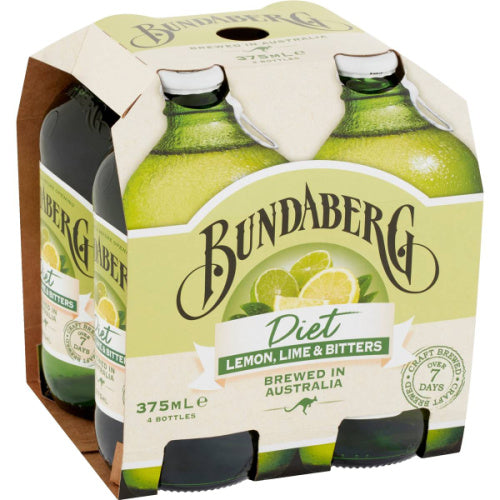 Bundaberg Diet Lemon Lime & Bitters 4 Pack 375mL