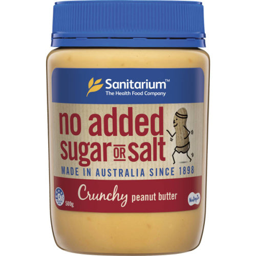 Sanitarium Peanut Butter Crunchy No Added Sugar Or Salt 500g