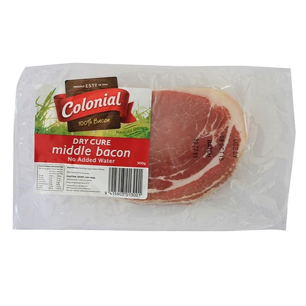 Colonial  Middle Bacon (Rindless) (1kg)
