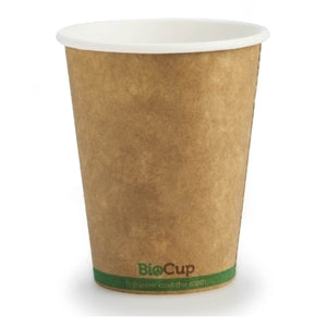BioPak Green Craft Stripe Bio Cups (12oz/ 355ml) (50 Per/ Sleeve)