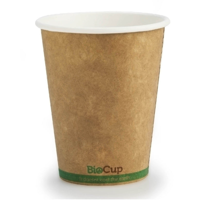 BioPak Green Craft Stripe Bio Cups (12oz/ 355ml) (50 Per/ Sleeve)