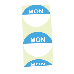 Day Label (Monday/ Blue) (1000 Per/ Carton)