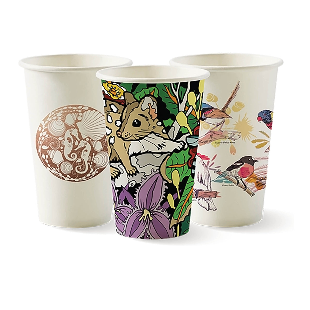 BioPak Art Series Bio Cups (12oz/ 355ml) (50 Per/ Sleeve)