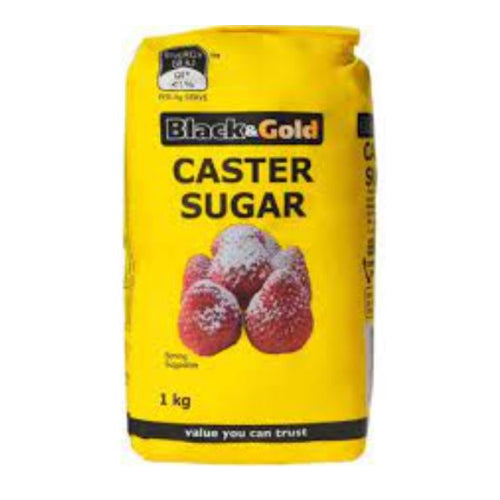 Black & Gold Caster Sugar 1kg x6