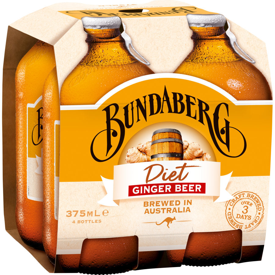 Bundaberg Diet Ginger Beer 4x375ml