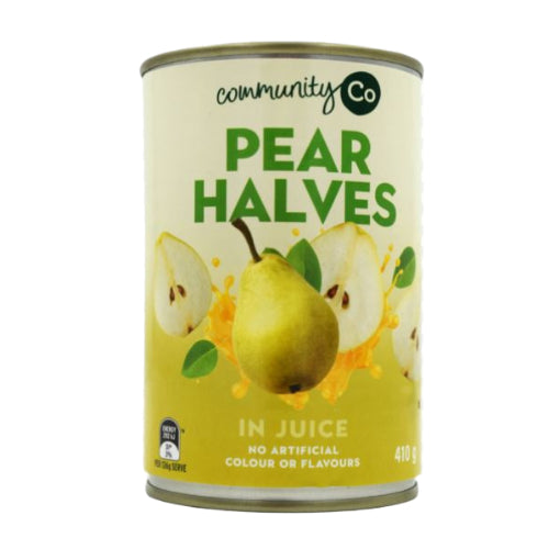 Community Co Pear Halves In Juice 410gm x12