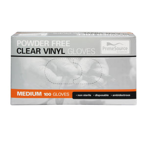Vinyl Clear Powder Free Gloves (Medium) (100 Per/ Pack)