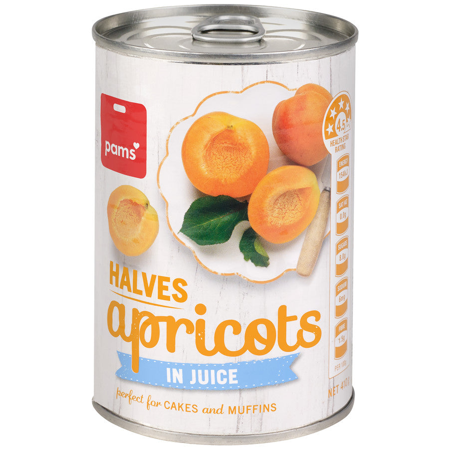 Pams Apricot Halves (In Juice) 410g