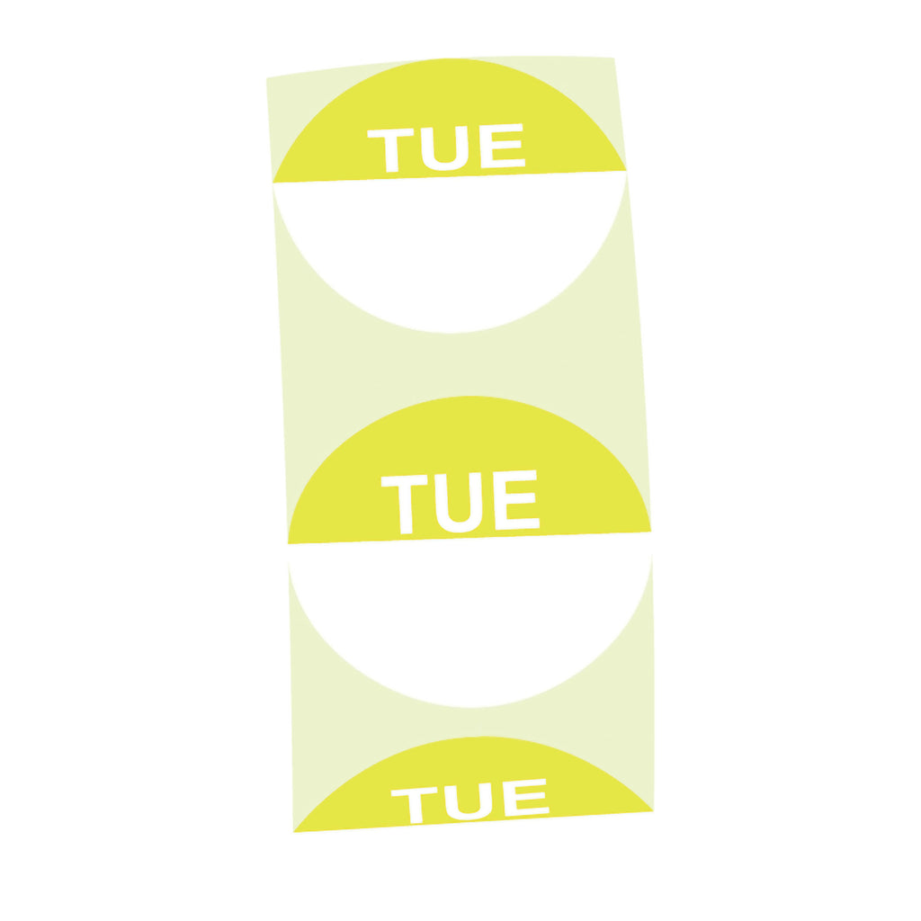 Day Label (Tuesday/ Yellow/ 1000)