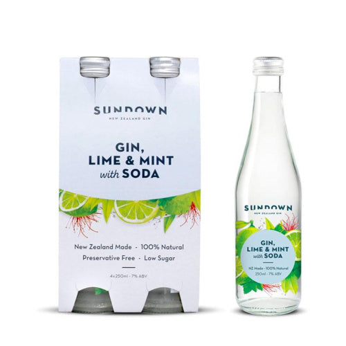 Sundown Gin Lime Mint Soda 7% 250ml