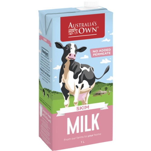 Aust Own Skim Milk 1l